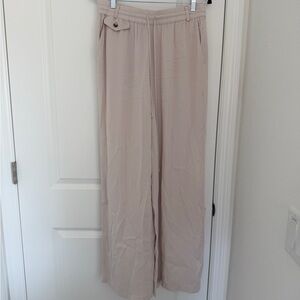 Maeve Straight-Leg Pull-On Silk Pants